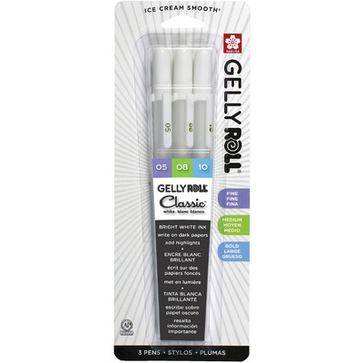 Gelly Roll Classic Pen Set, (05/08/10) - White (3 pk)