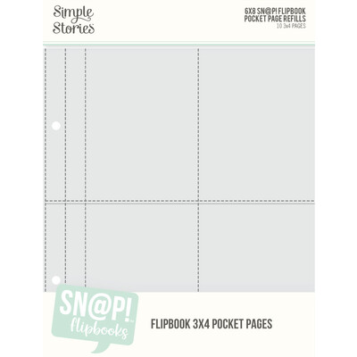 SNAP! 6X8 Flipbook Page Refills, 3X4