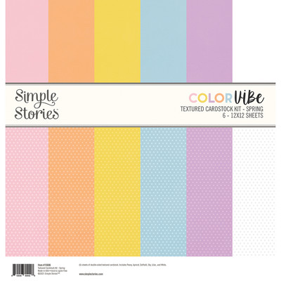 12X12 Color Vibe Textured Cardstock Kit, Spring