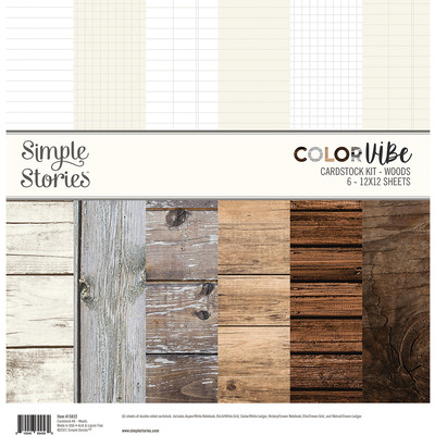12X12 Color Vibe Cardstock Kit, Woods