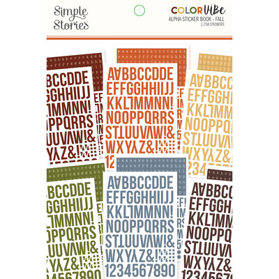 Color Vibe Alpha Sticker Book, Fall
