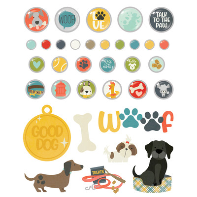 Decorative Brads, Pet Shoppe Dog