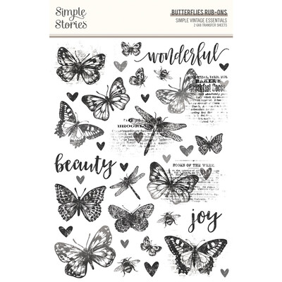 Rub-ons, Simple Vintage Essentials - Butterflies