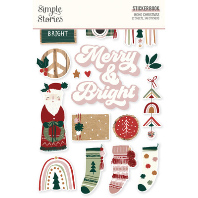 Sticker Book, Boho Christmas