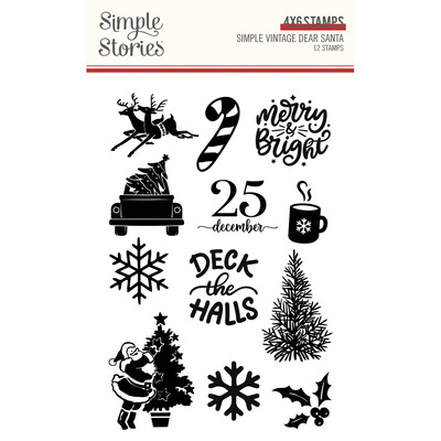 Clear Stamp, Simple Vintage Dear Santa
