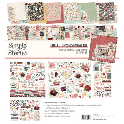 12X12 Collector's Essential Kit, Simple Vintage Love Story