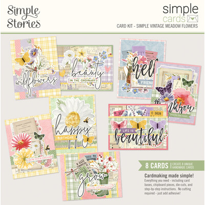 Simple Cards Card Kit, Simple Vintage Meadow Flowers