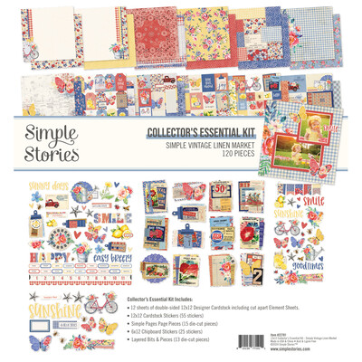 12X12 Collector's Essential Kit, Simple Vintage Linen Market