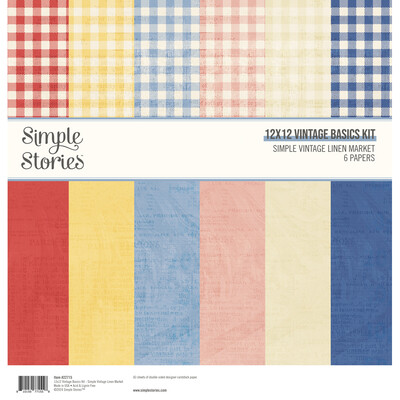 12X12 Vintage Basics Kit, Simple Vintage Linen Market