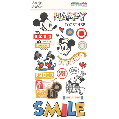 6X12 Chipboard, Say Cheese Classic Mouse