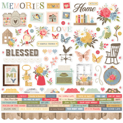 12X12 Cardstock Stickers, Front Porch