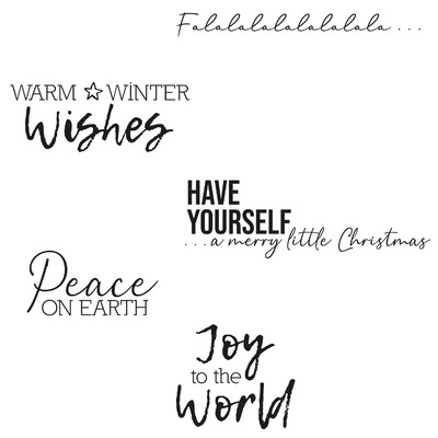 Clear Stamp, Festive Sentiments #1 (5pk)
