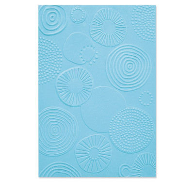 Multi-Level Textured Impressions Embossing Folder, Abstract Rounds