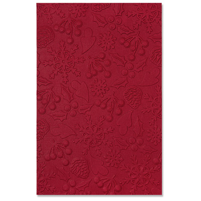 Multi-Level Textured Impressions Embossing Folder, Winter Pattern