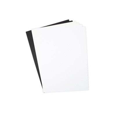 Surfacez 8.5X11 Smooth Cardstock Pack, Black/Ivory/White