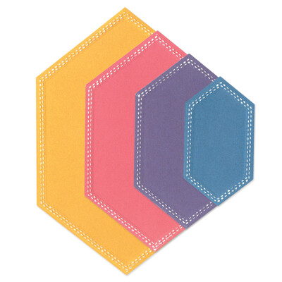 Framelits Die Set, Fanciful Framelits - Belinda Stitched Hexagons (10pk)