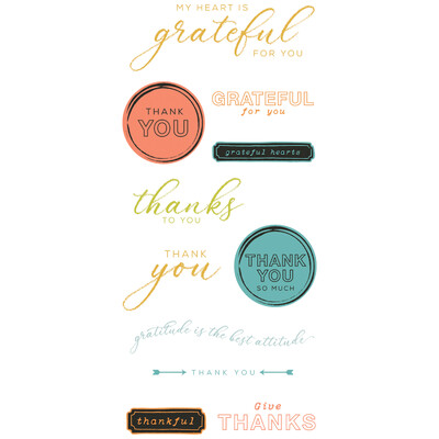 Framelits Die Set w/Stamps, Thankful Sentiments