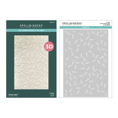 Embossing Folder and Stencil Bundle, Layered Holiday Lights