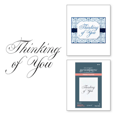BetterPress Press Plate, Copperplate Everyday Sentiments - Copperplate Thinking of You