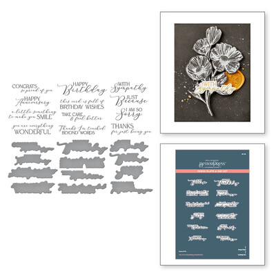 BetterPress Press Plate & Die Set, Pressed Posies - You are Everything Sentiments