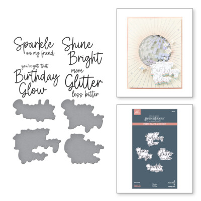 Press Plate & Die Set, Shine Bright - Sparkle On Sentiments