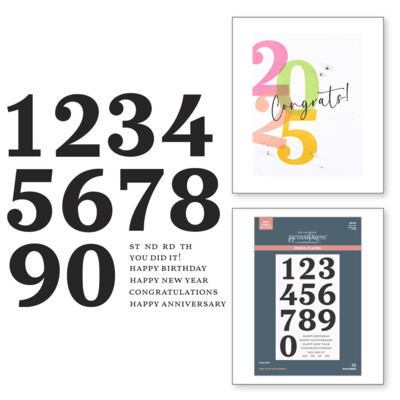 BetterPress Press Plates, Color Mix Celebrations - Bold Color Mix Numbers