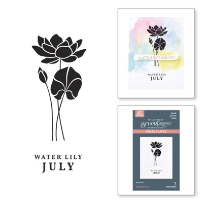 BetterPress Press Plates, Florals Through the Years - July Water Lily