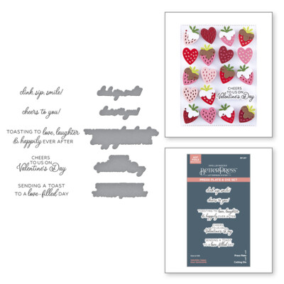 BetterPress Plate & Die Set, Love on the Rocks - Valentine Happy Hour Sentiments