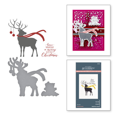 BetterPress Press Plate & Die Set, Dashing Reindeer Registration