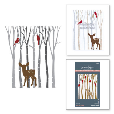 Press Plates & Die Set, Birch Trees Registration