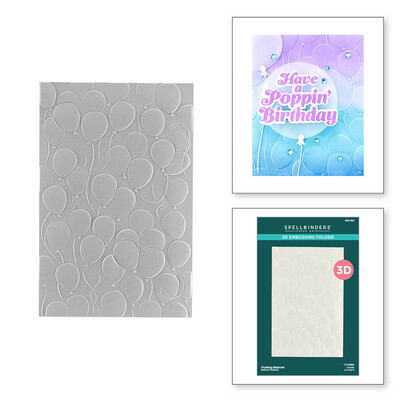 3D Embossing Folder, It's My Party Too - Floating Balloons
