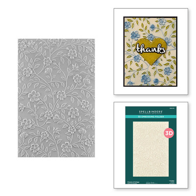 3D Embossing Folder, From the Garden - Flowers & Foliage