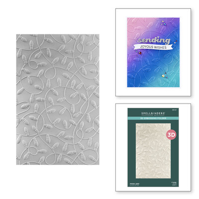 3D Embossing Folder, Holiday Lights