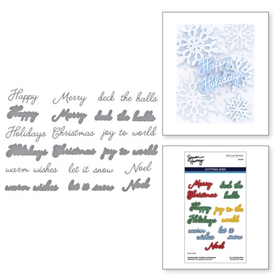 Etched Dies, Handwritten Holiday Sentiments