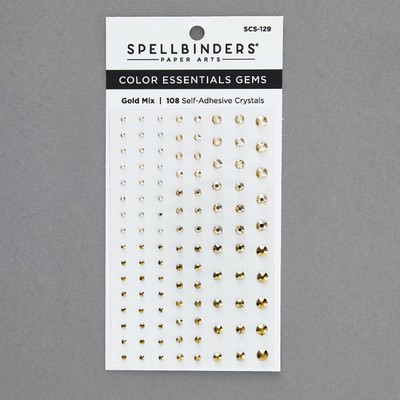 Color Essentials Self Adhesive Gems, Gold Mix