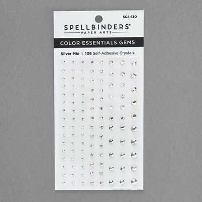 Color Essentials Self Adhesive Gems, Silver Mix