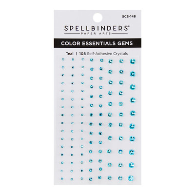 Color Essentials Self Adhesive Gems, Teal Mix