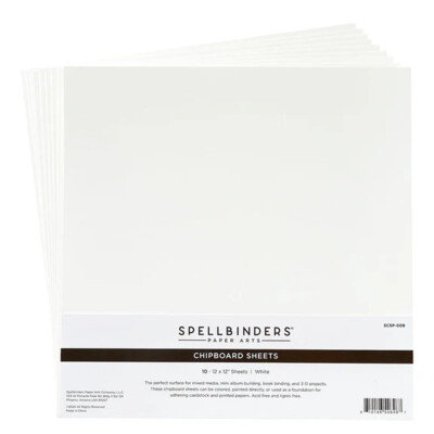 12X12 White Chipboard Sheets