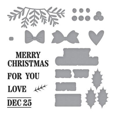 Clear Stamp & Die Set, Christmas Gifting