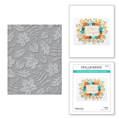 Embossing Folder, Fall Traditions - Falling Leaves