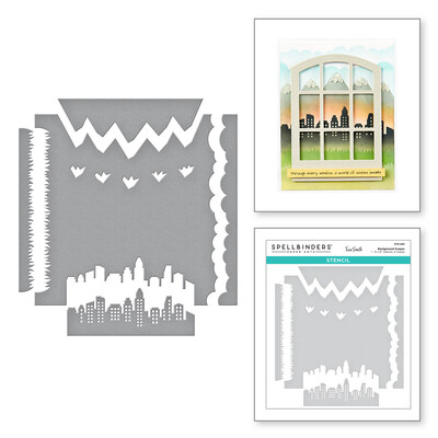 Stencils, Windows with a View - Background Scapes
