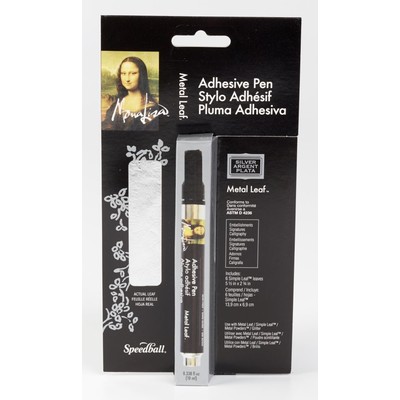 Mona Lisa Adhesive Pen & Silver Simple Leaf Kit