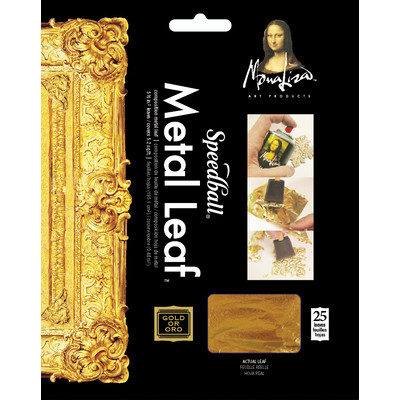 Mona Lisa Composition Metal Leaf, 5.5" x 5.5" - Gold (25 Sh.)