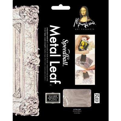 Mona Lisa Composition Metal Leaf, 5.5" x 5.5" - Silver (25 Sh.)