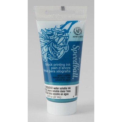 Water-Soluble Block Printing Ink, 1.25oz - Turquoise