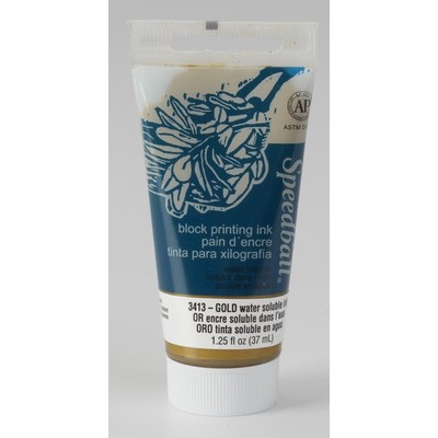 Water-Soluble Block Printing Ink, 1.25oz - Gold