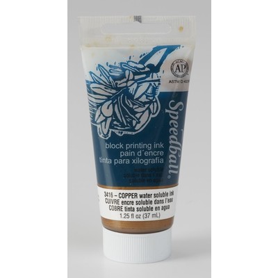 Water-Soluble Block Printing Ink, 1.25oz - Copper