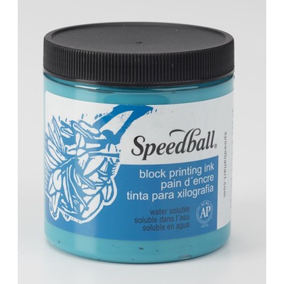 Water-Soluble Block Printing Ink, 8oz - Turquoise