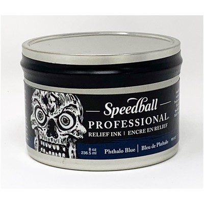 Professional Relief Ink, 8oz - Phthalo Blue