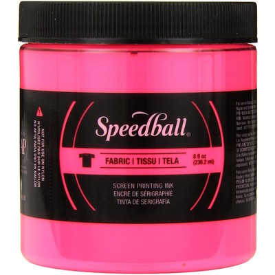 Fabric Screen Printing Ink, 8oz - Fluorescent Hot Pink